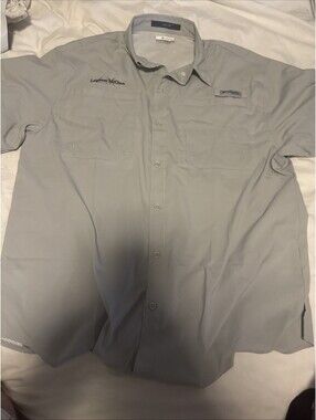 Columbia PFG Tamiami Omni Shade Fishing Shirt Men's Large Short Sleeve Vented